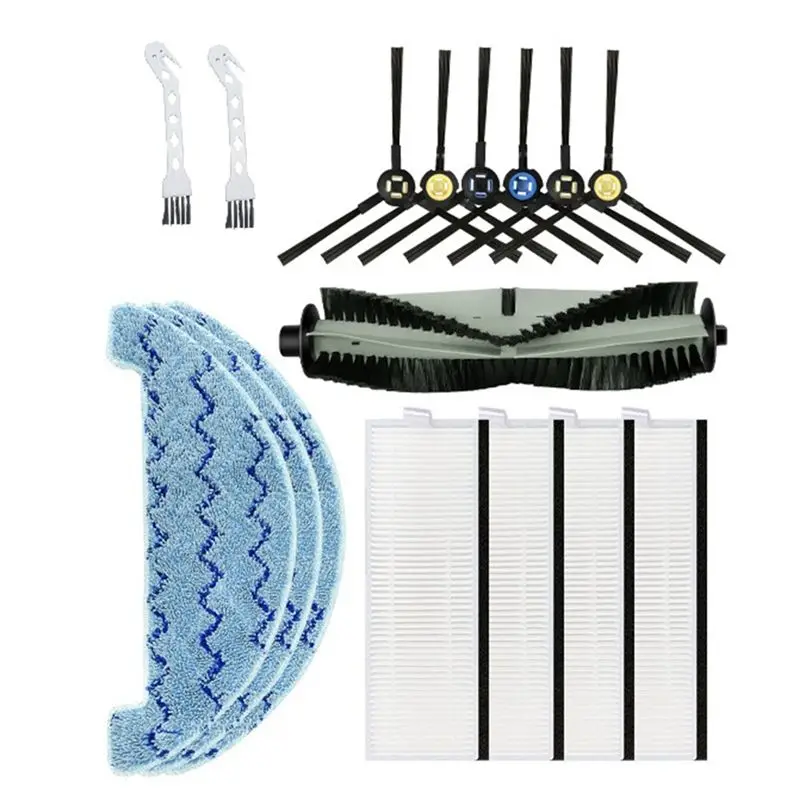 EAS-For Ilife Vacuum Cleaners A7/A9S/X785/X750/X800 Accessories Main Brush, Side Brush Filter Cloth Replacement Parts Brush
