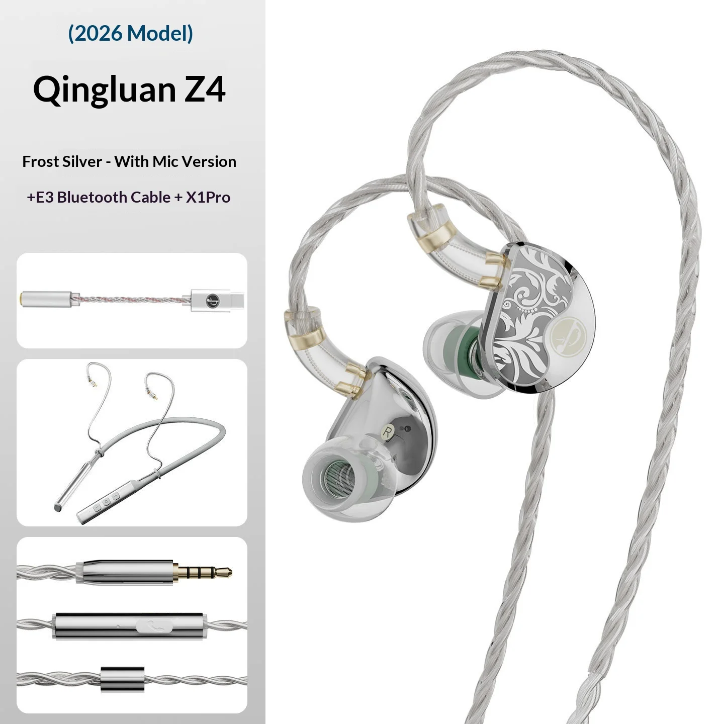 Zhulinniao Qingluan Z4 Wired Earphones 1.2m Black Mic