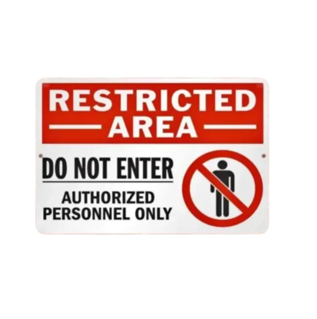 CIFBUY Modern No Entry Aluminum Wall Art 8x12 Inch Waterproof Rustproof Metal Decor for Home Garage Yard Man Cave
