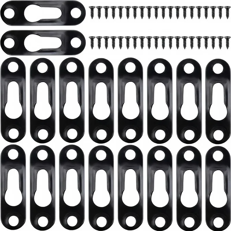 44 Hooks + 88 Screws Black Exquisite Wall Hangers, Beautiful Mounting Hardware for Frames, Medals & Certificates