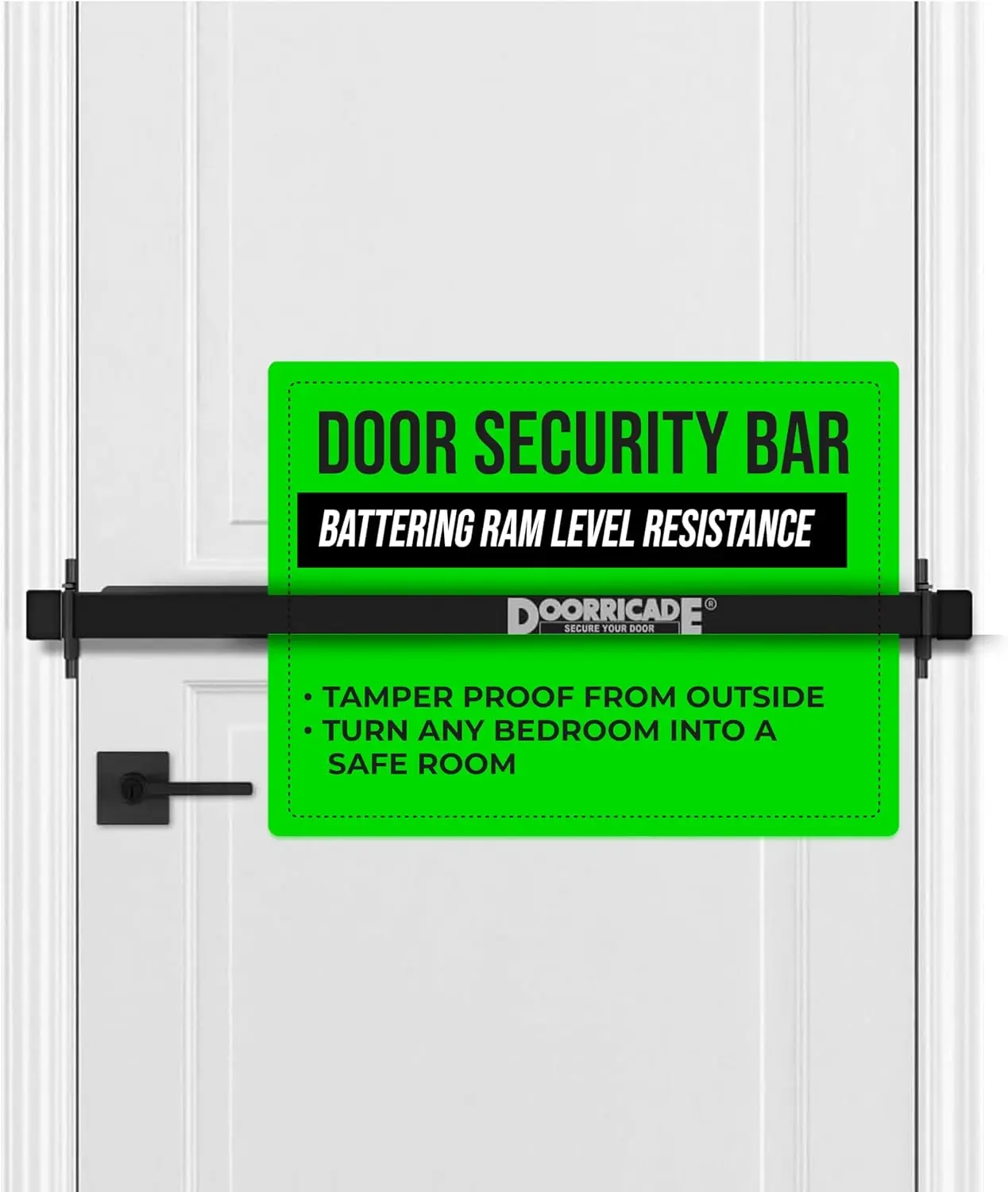 Door Safety bars - Make sure the entire width of the front door you open inwards applies to the door wide black version.