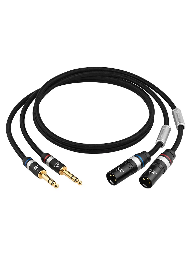 6N OFC HiFi Dual 6.5 TRS to 2x 3Pin XLR Audio Cable High Quality 6.35mm TRS Jack for Mixer Amplifier