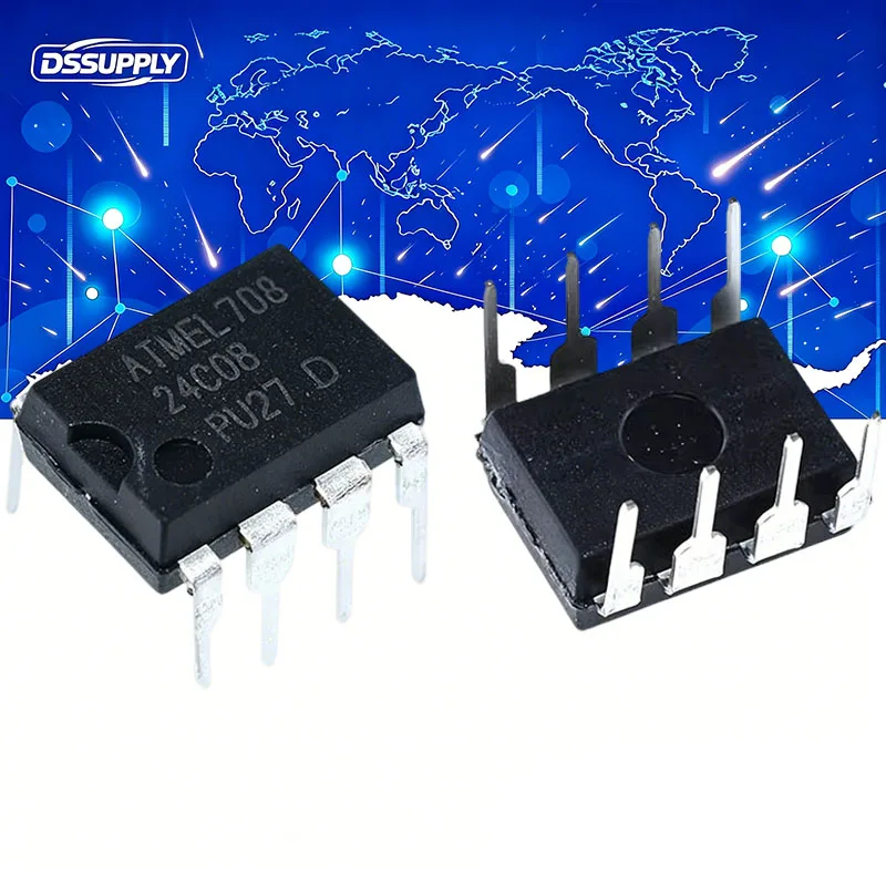 10PCS Integrated Circuit 24C02 24C04 24C08 24C16 24C32 24C64 DIP-8 Memory Chip IC