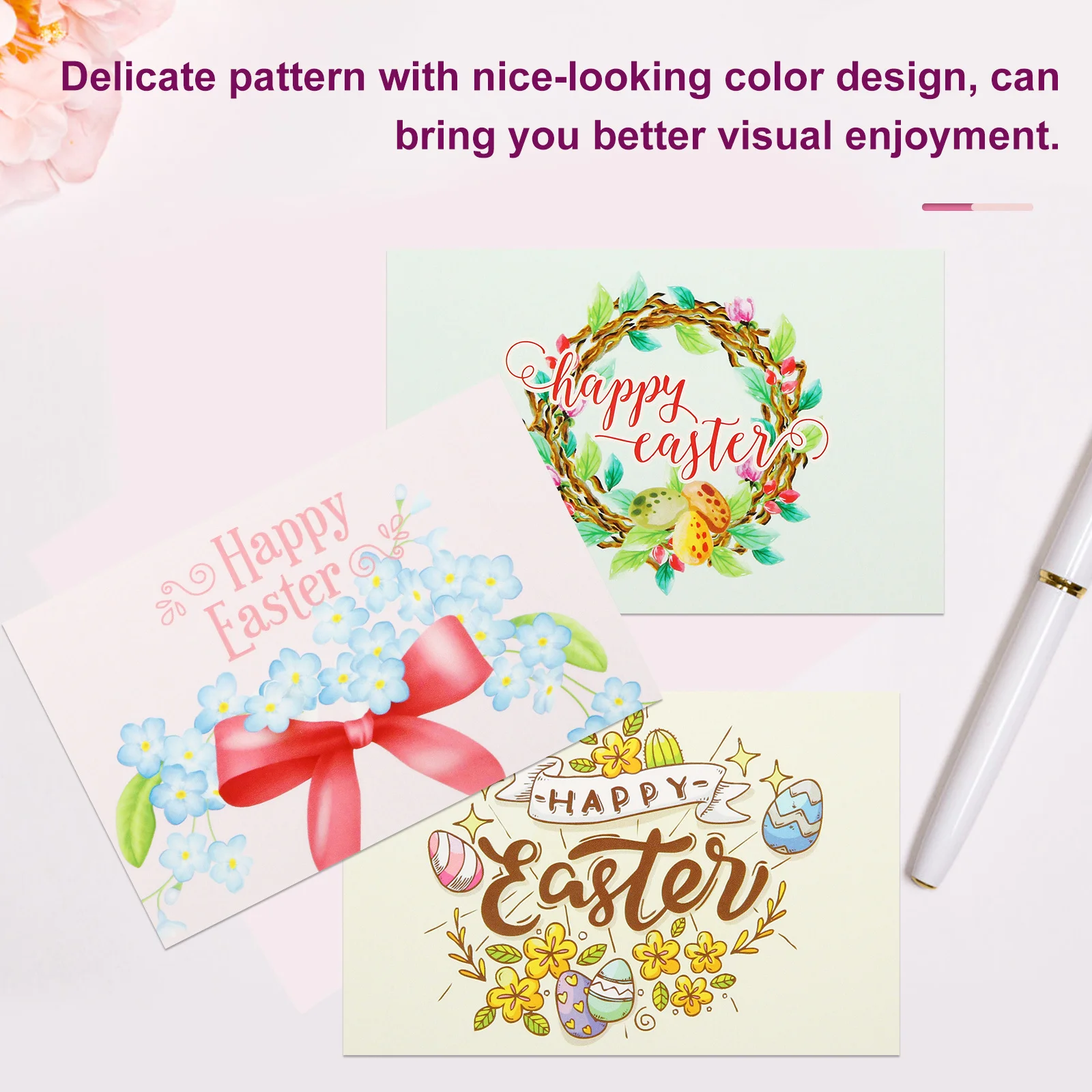 

2 набора пасхальных открыток, набор из плотной гладкой бумаги, яркий четкий принт, пасхальные поздравительные открытки, пригласительные открытки для вечеринок для взрослых