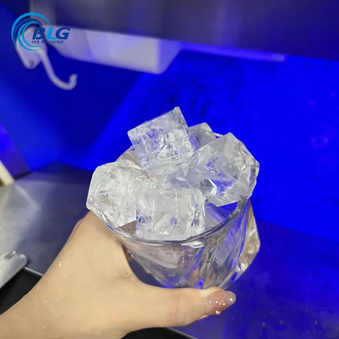 BLGC High Quality Intelligent Air-cooled 40kg Automatic Crystal Commercial Full Big Cube Ice Machine for for Bar Cold Drinks