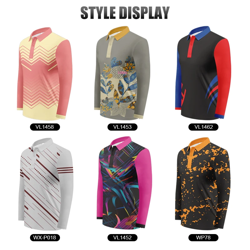 

Custom Men's Casual and Fashionable Embroidered Logo Print Long Sleeved Polo Shirt Comfortable Breathable Quick Dry Top VL1448