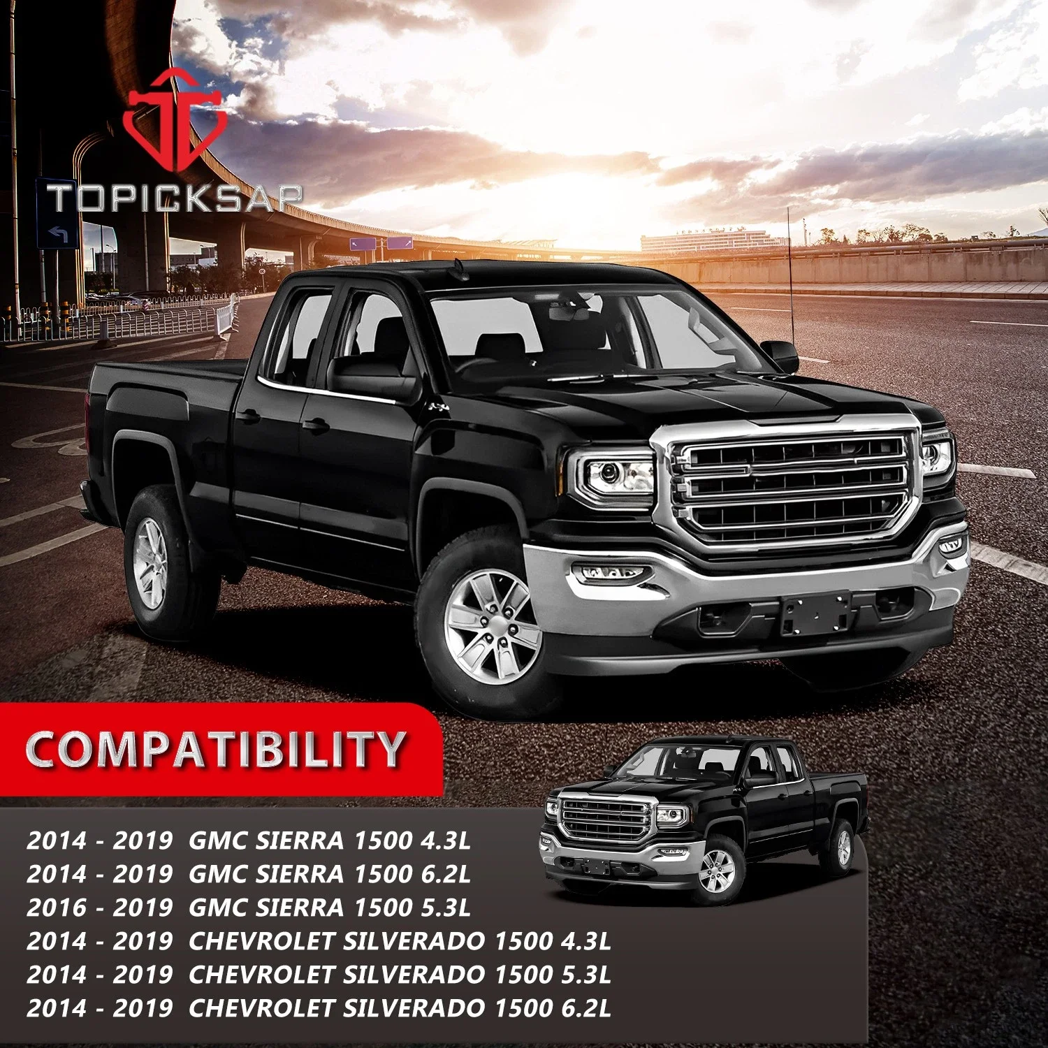 TOPICKSAP 1Pc Intermediate Steering Shaft for Chevy Silverado 1500 2014-2019 GMC Sierra 1500 2014-2019 84386512 425-184