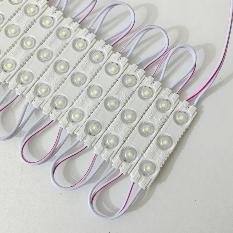 10pcs Injection LED Module 12v 2835 Module Light 61*13mm IP65 Waterproof Outdoor Word Sign Board Lightbox Windowfront Car Shop