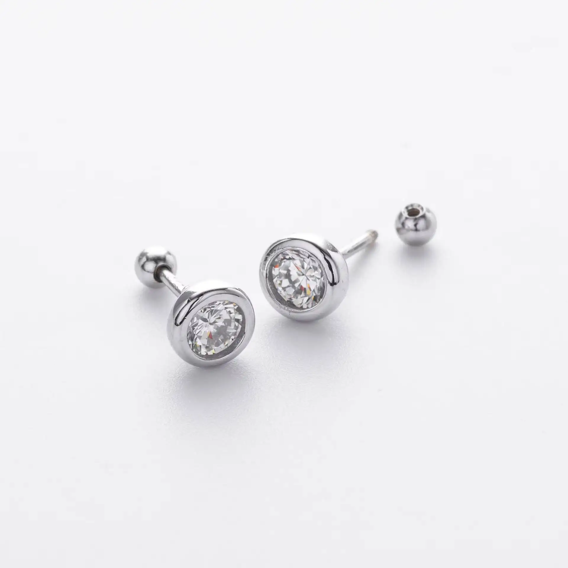 Manufacturers Wholesale Classic Bubble Moissanite Earrings 1 Carat Pass Diamond Tester Premium 925 Sterling Silver Stud GRA