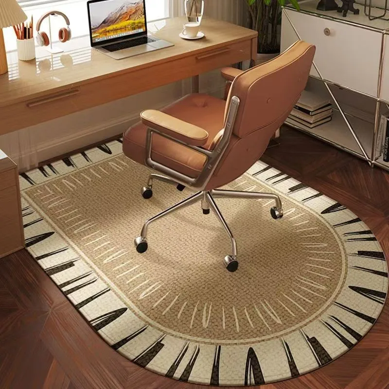 Simple Home Arched Computer Chair Floor Mat Dressing Table Chair Foot Mat Living Room Under Desk Chair Swivel Chair Carpet ZG987