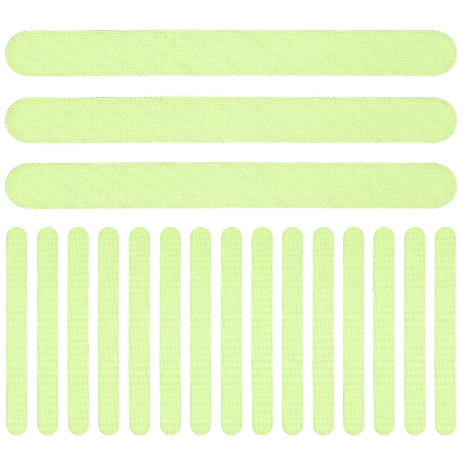 

24Pcs Non-Skid Stairs Tapes Stairs Glow In The Dark Stripes Steps Reflective Strips Stairs Anti-Skid Stickers Green Back