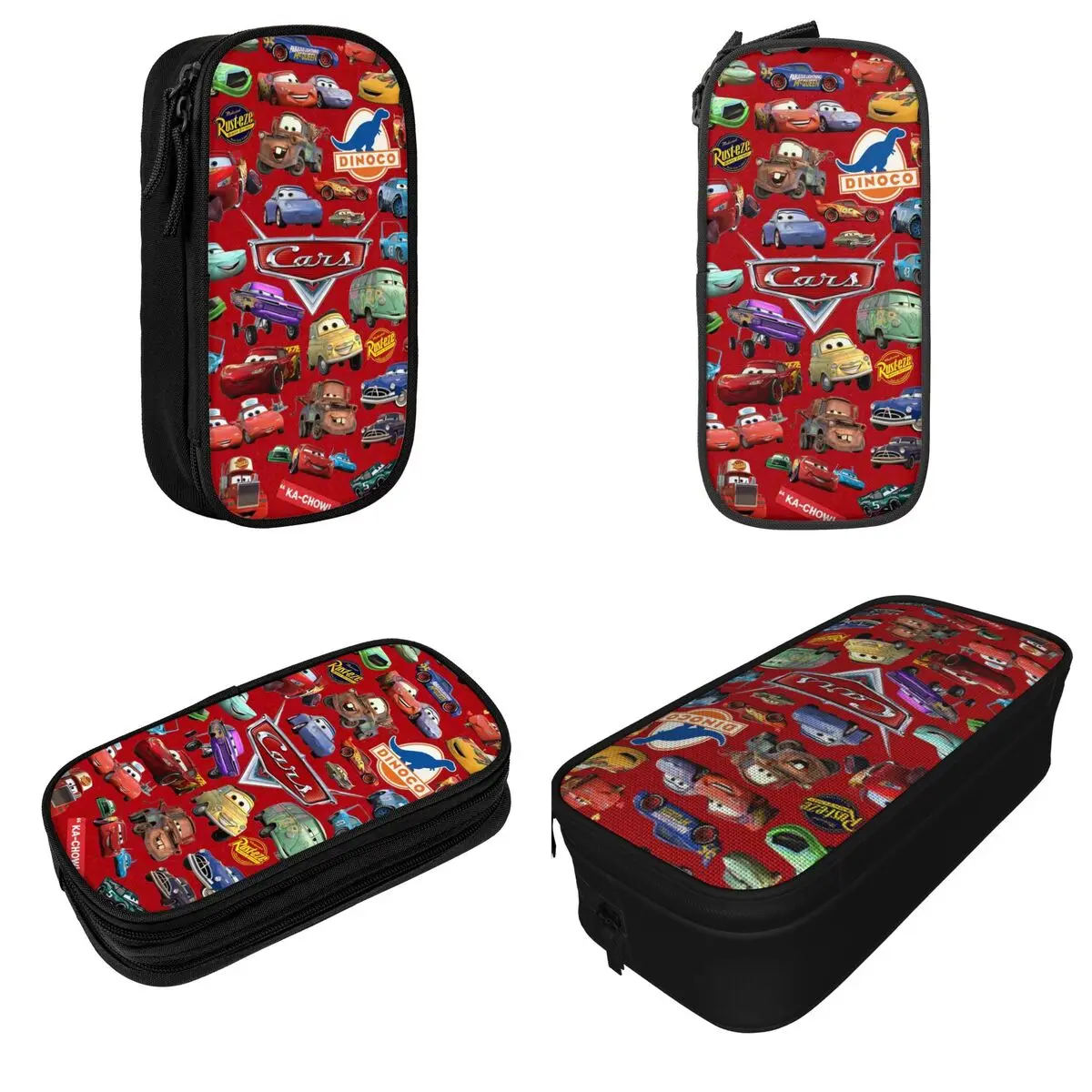 Imagem -02 - Carros Lightning Mcqueen Pencil Cases Pencil Pouch Pen Box para Menina e Menino Grandes Bolsas de Armazenamento para Estudantes Papelaria Escolar Presentes