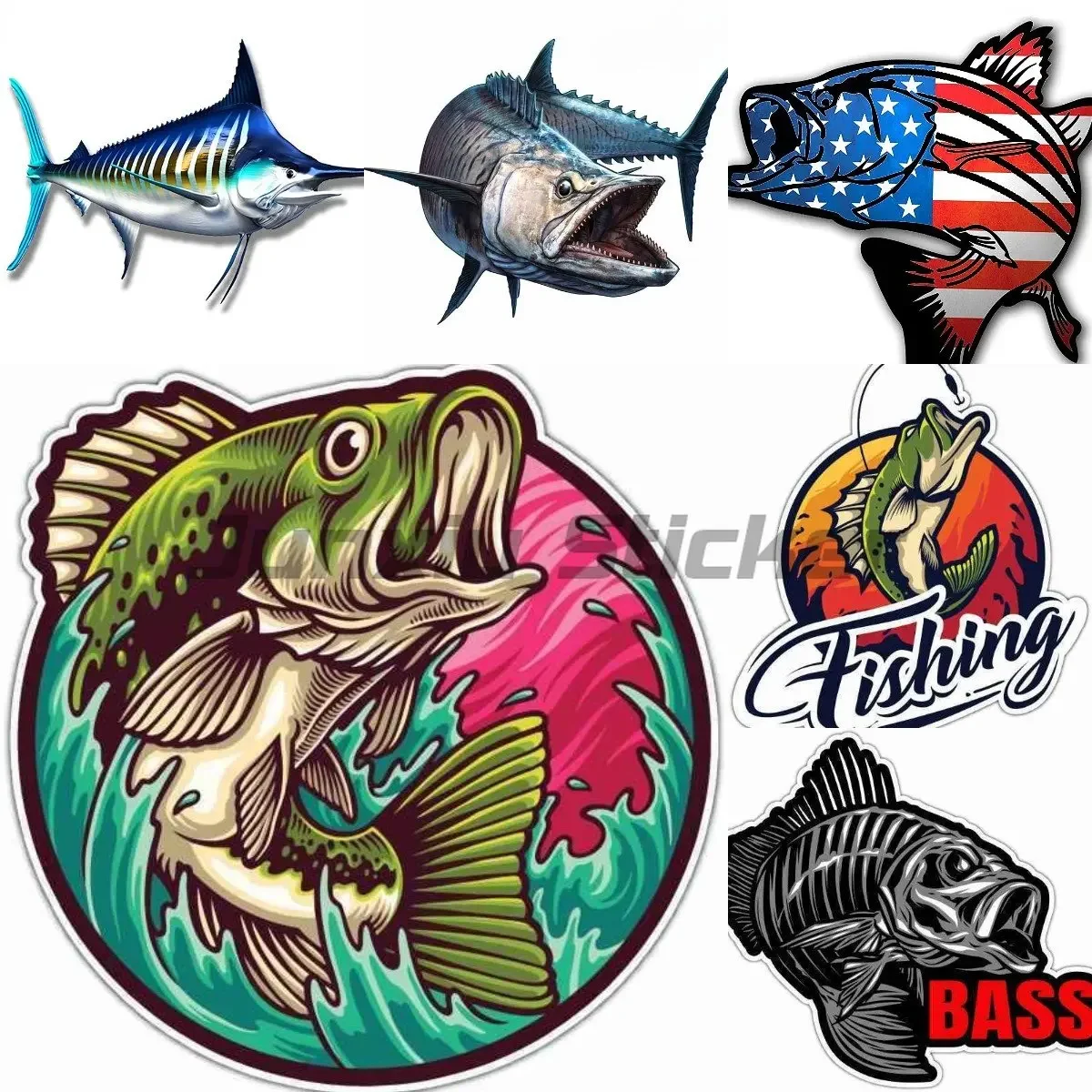 

Fish Tuna Motorcycle Helmet Decals Vinyl Sticker Laptop Stickers Accessories Vinyl Sticker Decal Laptop Car Bumper Sticker