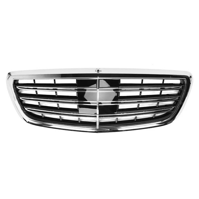 Racing Grill For Mercedes-Benz W222 S-Class S300 S400 S500 2014-2020 Car Front Bumper Middle Grill to AMG S65 Style Center Grill