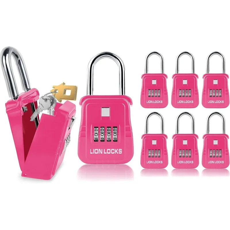 1500 Lok box with code,, realtor box, short-term rentals, safe holds 5 (6, pink)