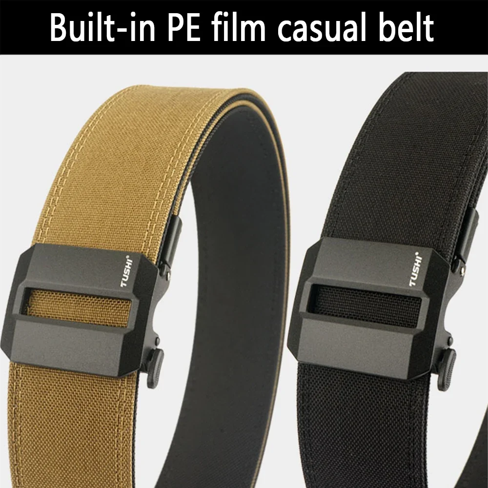 TUSHI Brand 5cm Wide Functional Wind Hanging Gun Shooting Training Belt Men's Versatile Workwear Casual Nylon Automatic Buckle