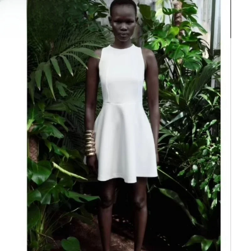 Summer 2024 Women's A-Line  Dr Commute Sle Svel round Ne Other Materials 00% Spring Summer Collection