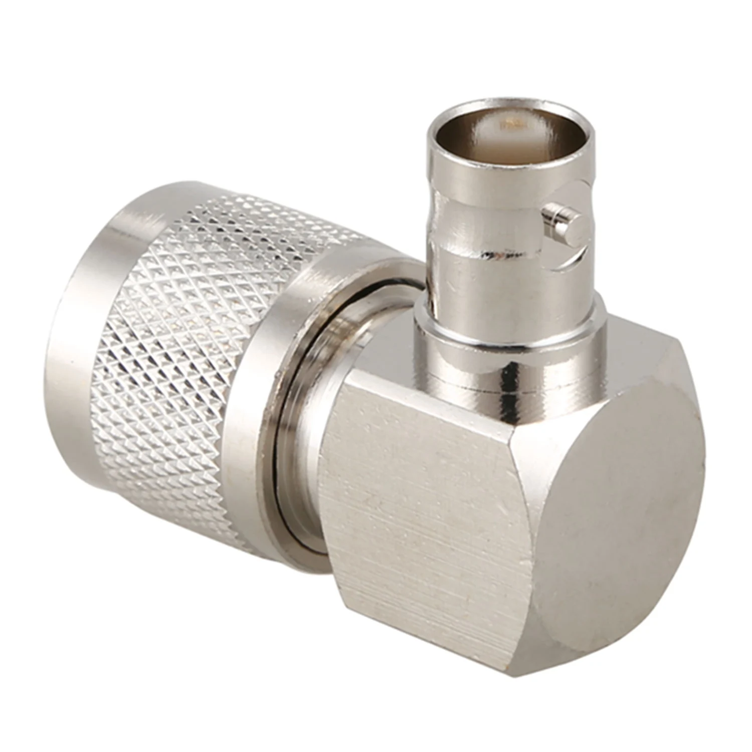 Uhf Pl259 PL-259 Man Naar Bnc Vrouwelijke Haakse Rf Adapter Connector, Zilver
