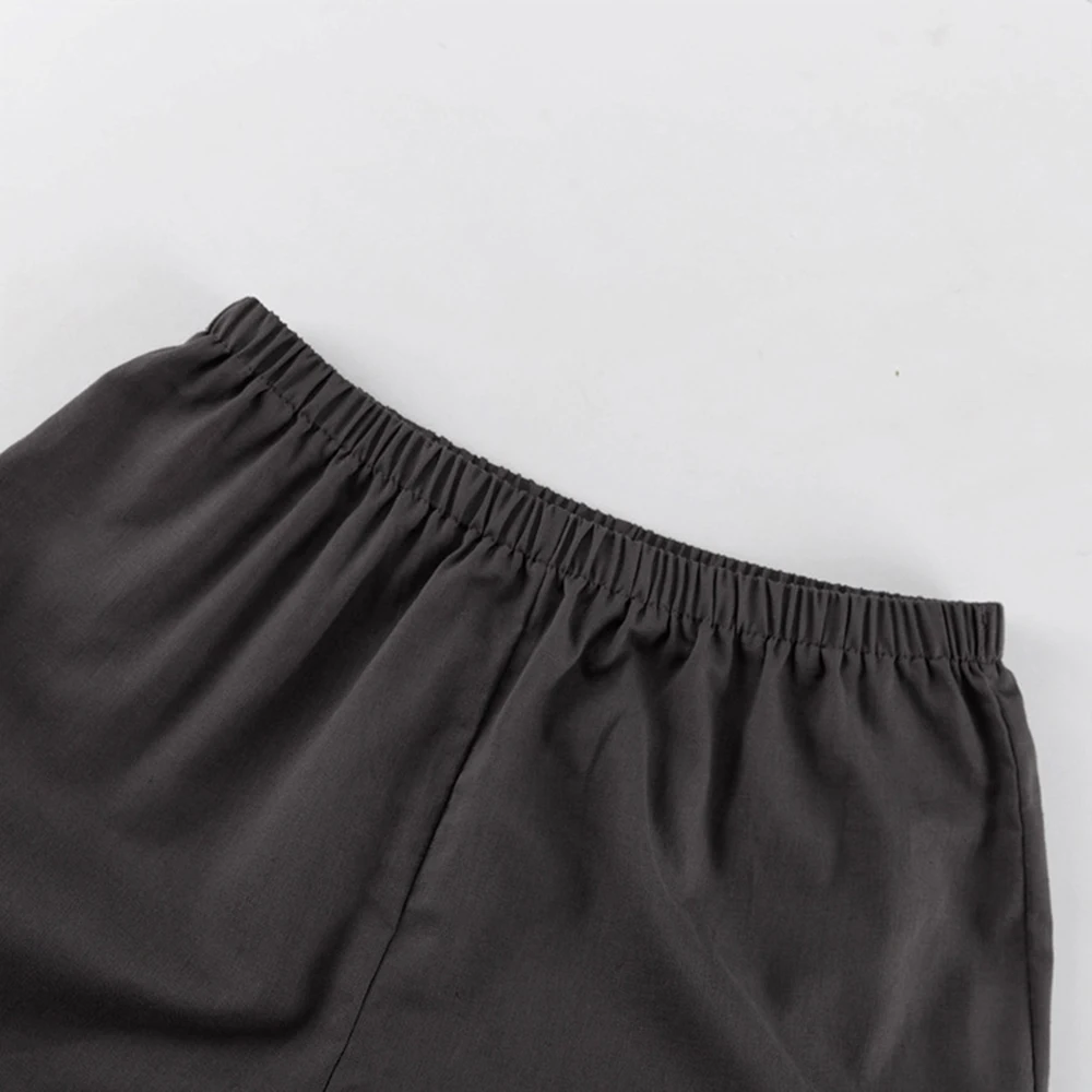TWOTWINSTYLE Solid Spliced Belted Loose Two Piece Set for Women V Collar Long Sleeve Top High Waist Trousers Casual Sets Female