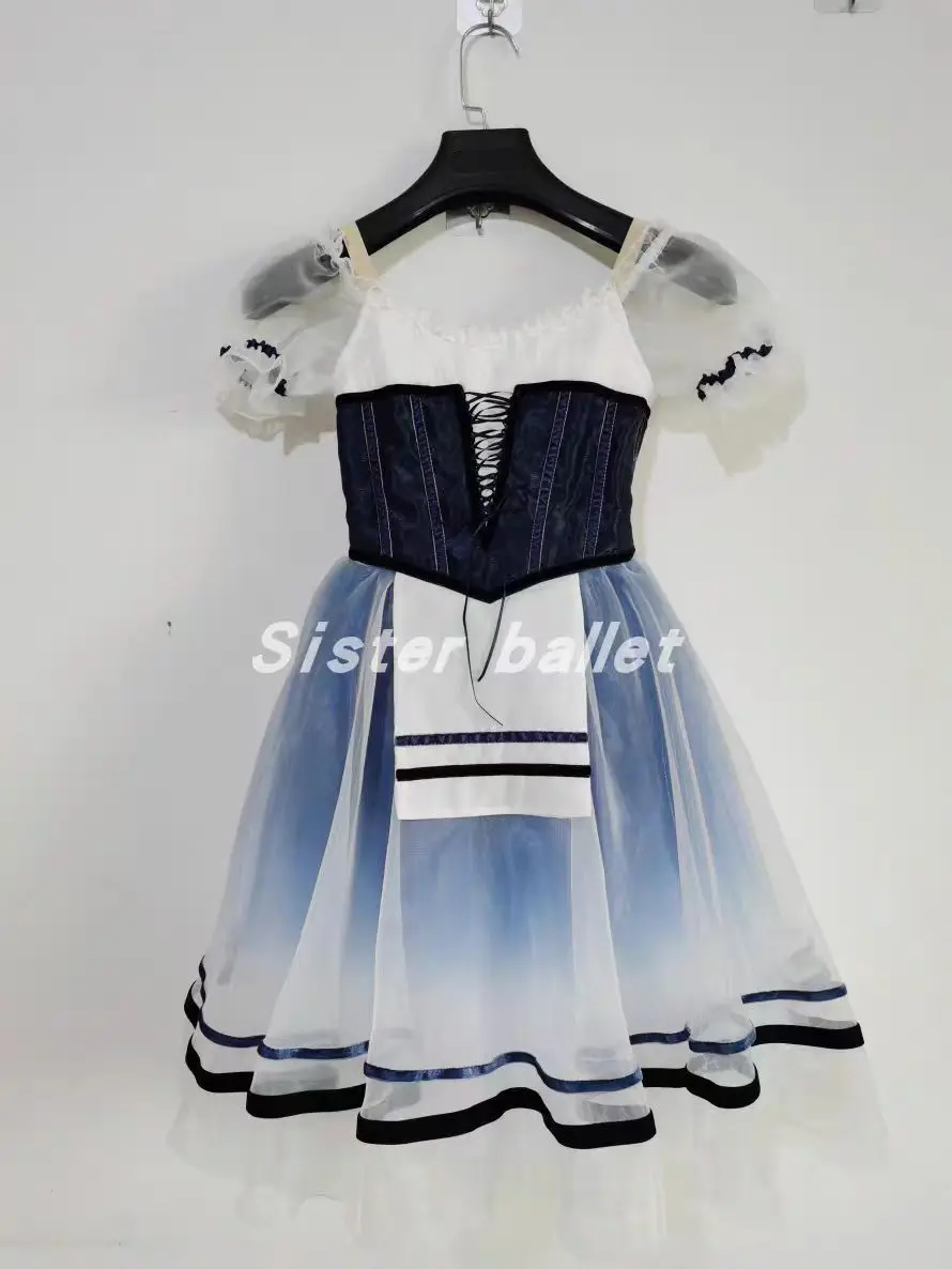 New Can not keep daughter dark blue gradient dress Giselle variation dress ballet competition dress custom competition dress