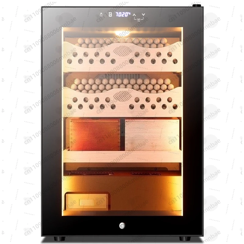 50C1 Intelligent Temperature Control Wet Cigar Cabinet Cedar Wood Mini Small Home Embedded Wine Cabinet