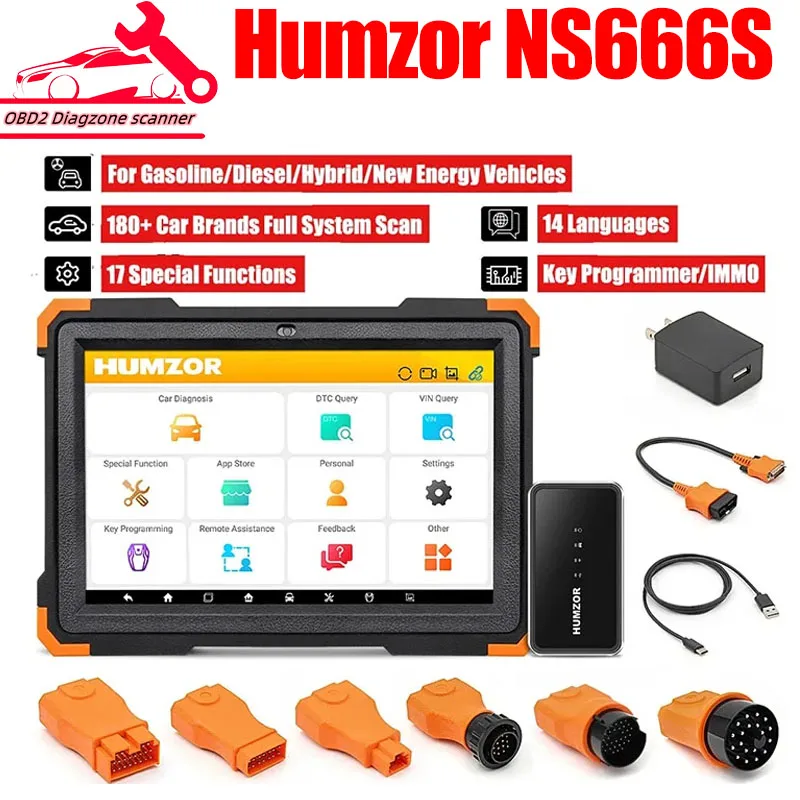 

2023 Humzor NS366S OBD2 Car Scanner Tablet Full System Auto OBD 2 EOBD Diagnostic Tools For SAS CVT Gear Learning 13 Reset