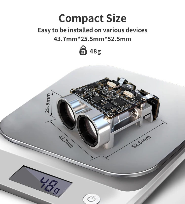 Industrial Laser Rangefinder Module Long Range 1500m IP67 Rated Aluminum For NATO Target