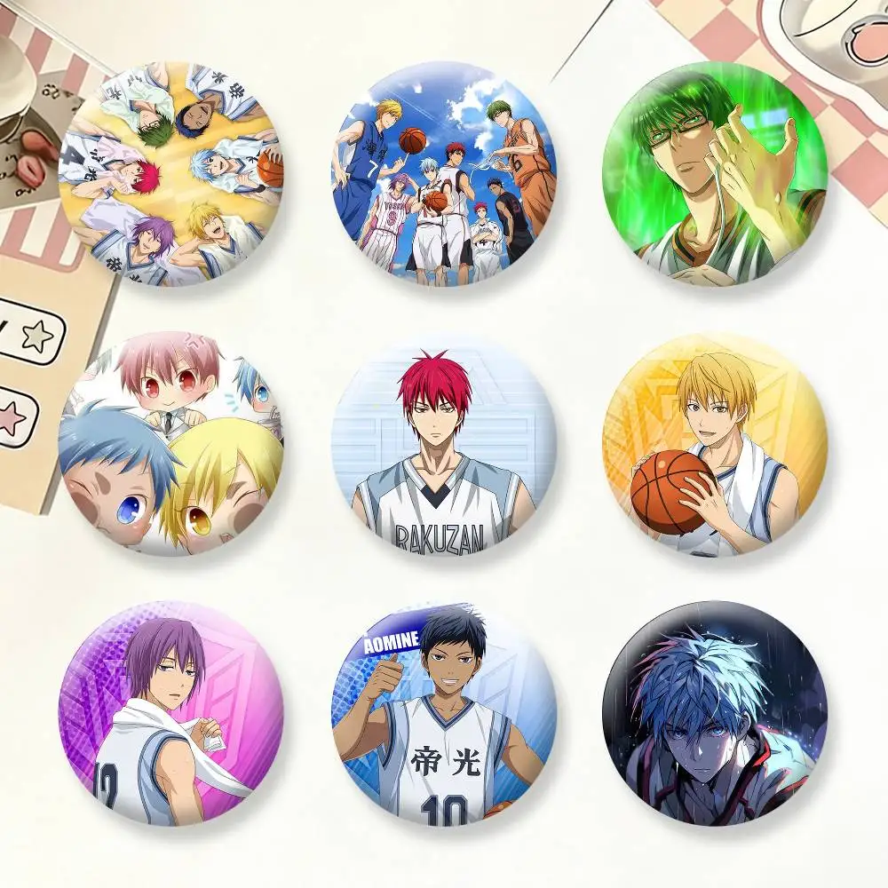 

Anime K-Kuroko's B-BasketballS Badges Creative Tinplate Button PinsBrooch Badge Clothes Backpack
