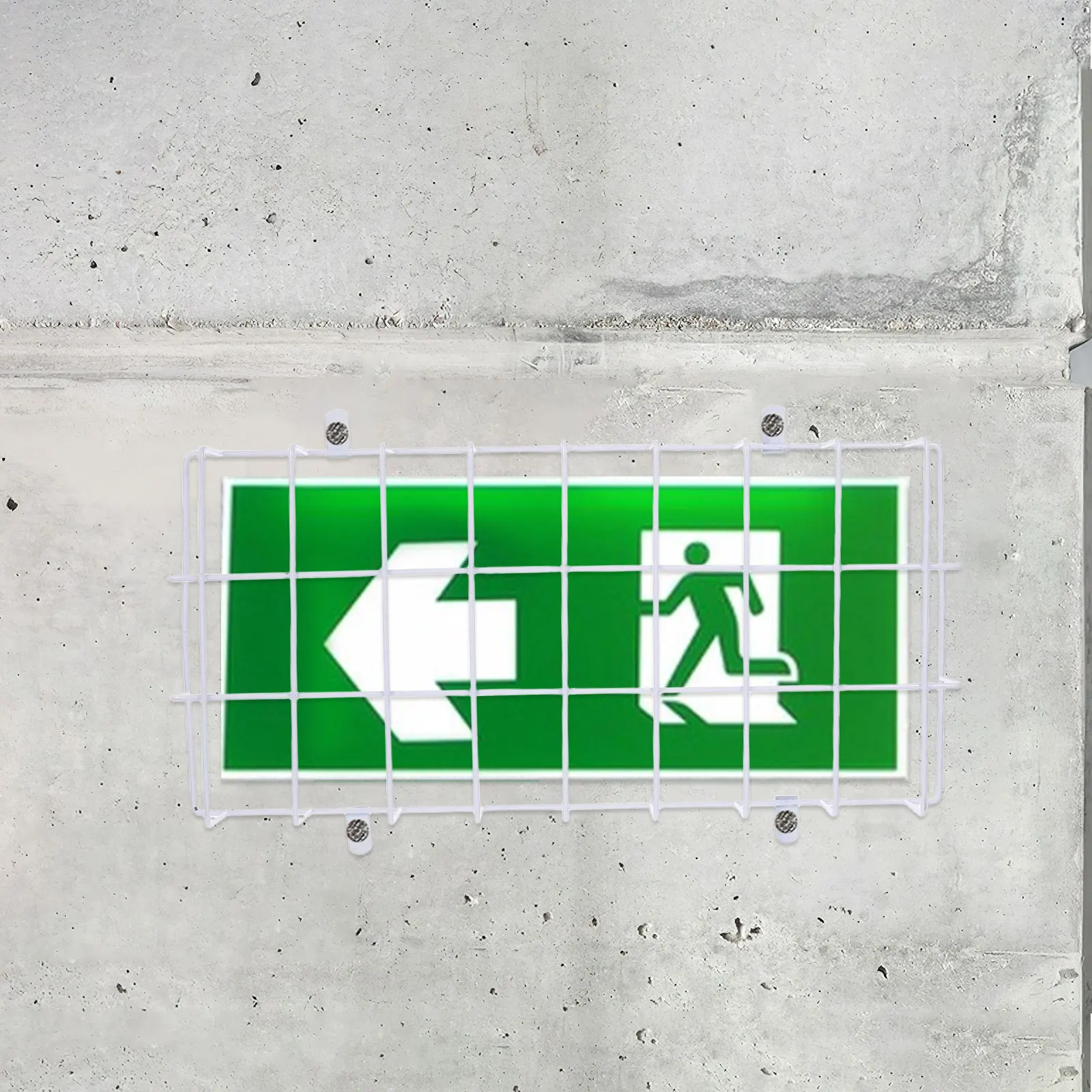 

Safety Mask Emergency Exit Light Protection Cover Metal Commercial Sign Guard Cage Iron for Lighting