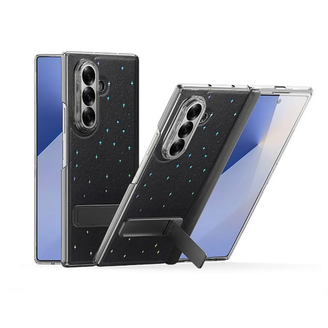 

Кожаный чехол для Samsung Galaxy Z Fold 7 — встроенная защита экрана, тонкий корпус, дизайн с мерцающим звездным небом