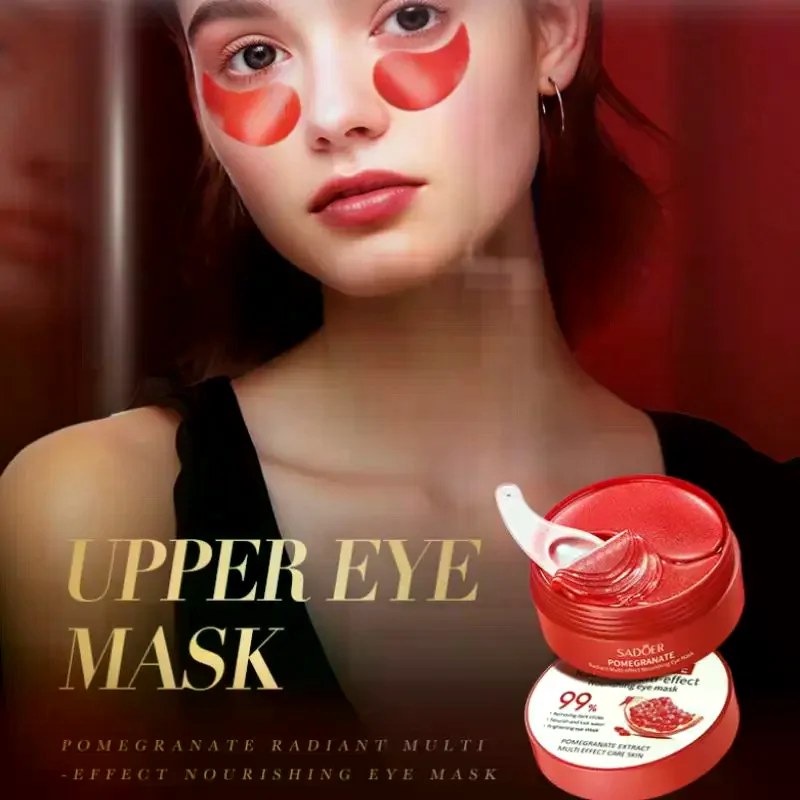 

60pcs SADOER Red Pomegranate Collagen Eye Mask Firming Anti Dark Circles Remove Eyes Bag Moisturizing Eye Patches Eyes Skin Care