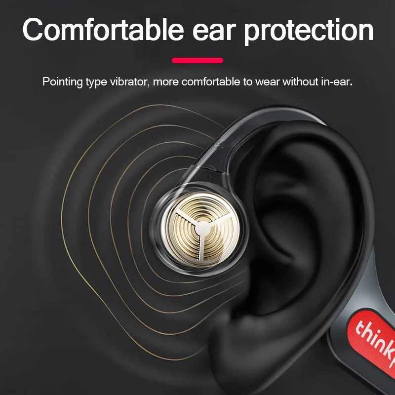 Lenovo-auriculares inalámbricos X3 Pro TWS, cascos con Bluetooth, conducción ósea, ciclismo, música, deportes, correr