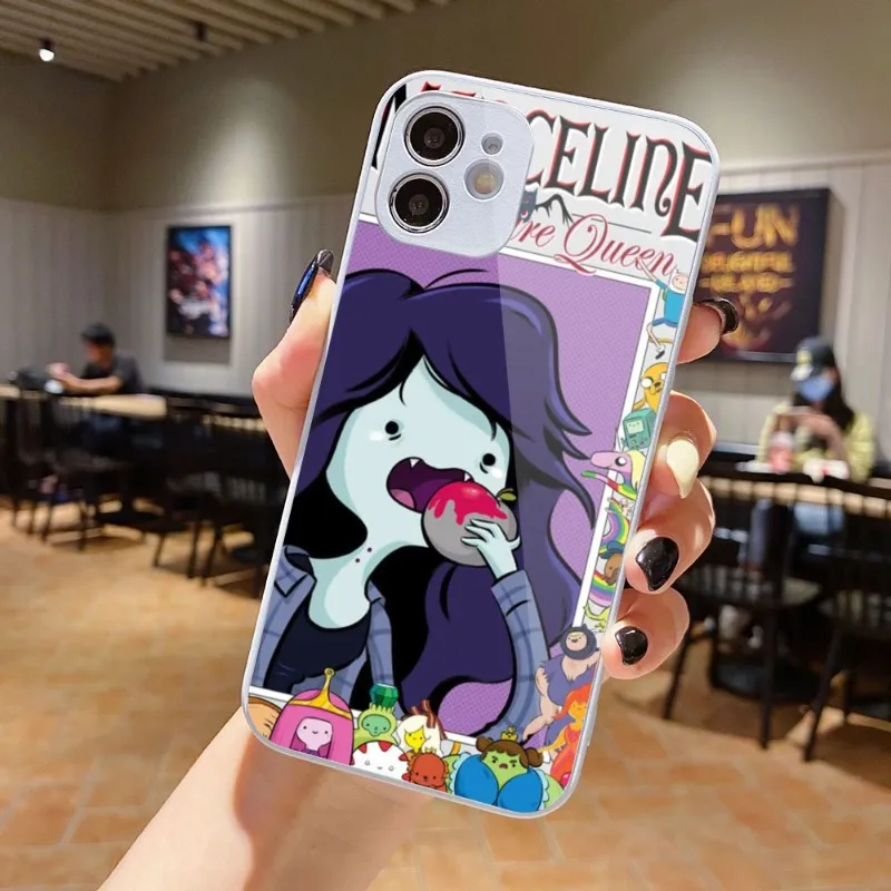 Anime Marceline Mobile Cell Phone Case for iPhone 15 14 13 12 11 Pro Max X XR XS 8 7 Plus Liquid Glass Phone Cover Funda