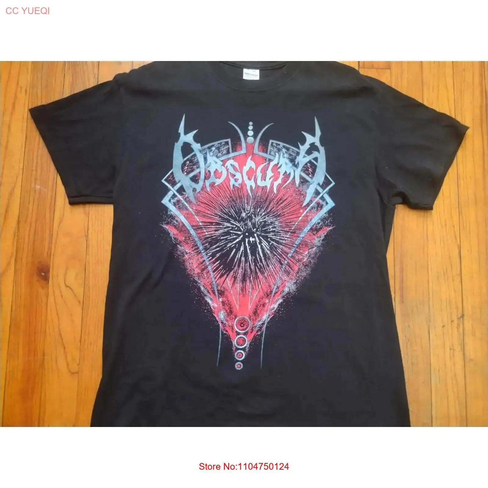 Obscura Diluvium Amerika 2018 Death Metal Concert Tour T Shirt Men's Medium vintage Washed Unisex Stylish Comfortable Stretched