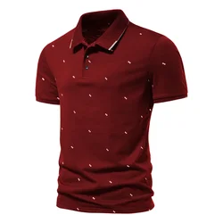 New Summer Men's Polo T-shirt High Quality Printed Leisure Sport Breathable Fashion T-shirts