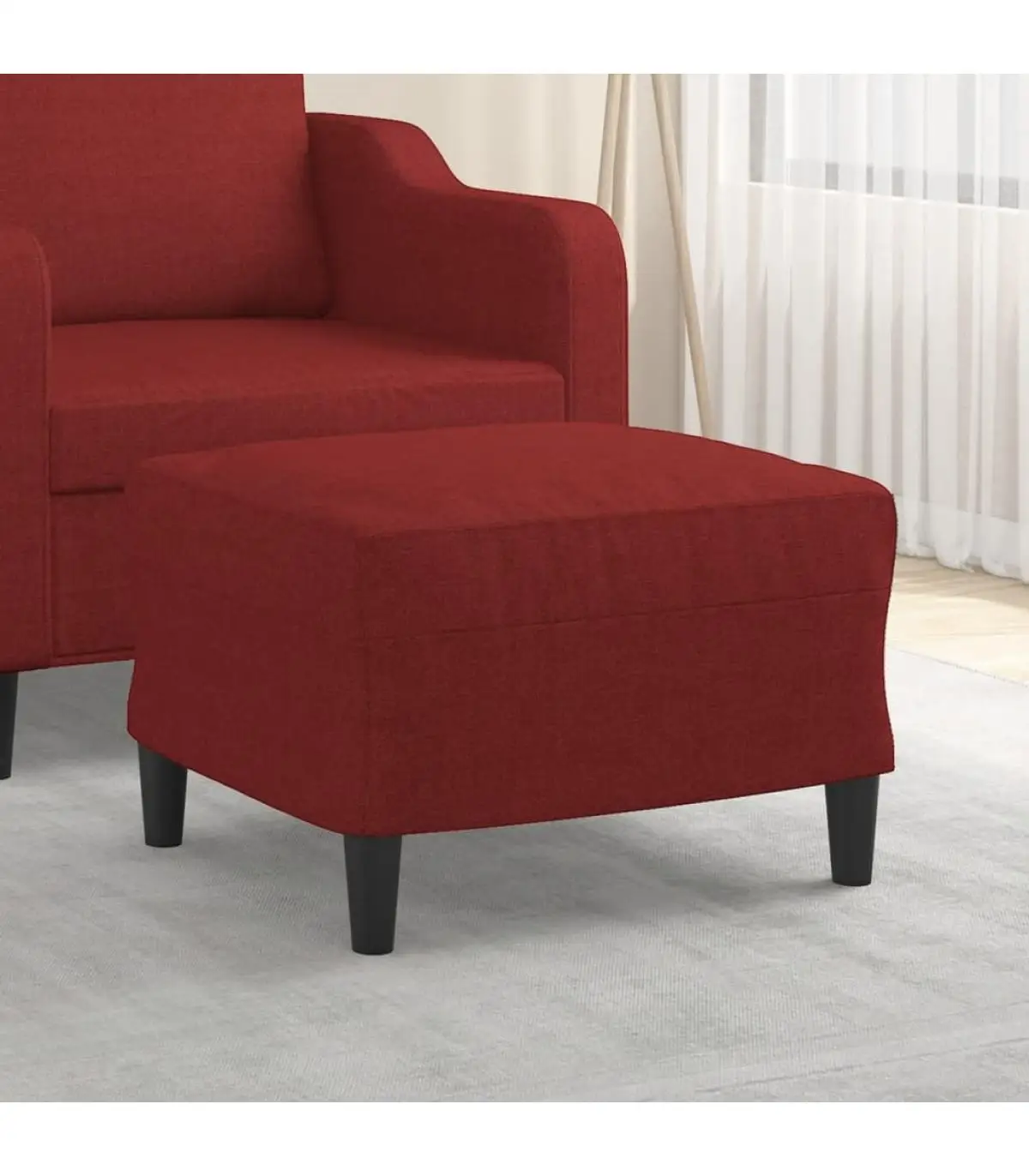 Red red cloth footrest 60x50x41 cm Ottomans