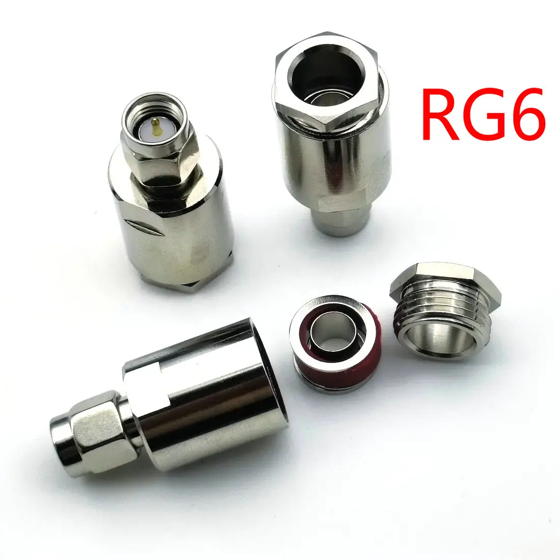 

NEW SMA Male connector Clamp FOR RG5 RG6 5D-FB H155 LMR300 Cable