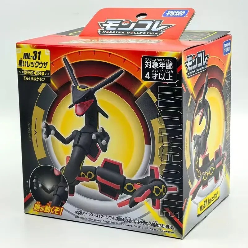

Фигурки Takara Tomy Pokemon, черная фигурка Rayquaza, серия ML, Коллекционная модель, орнамент, кукла из смолы, подарок на день рождения