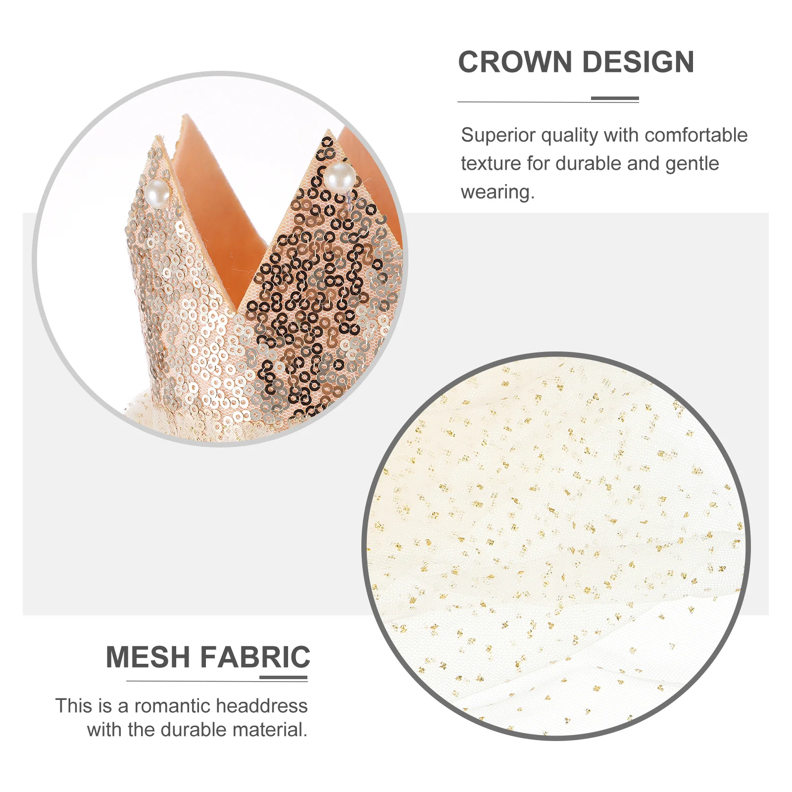 

Children Glitter Crown Headband Girl Crown Veil Long Headdress For Party Wedding Festival Photo Prop Hair Accessory