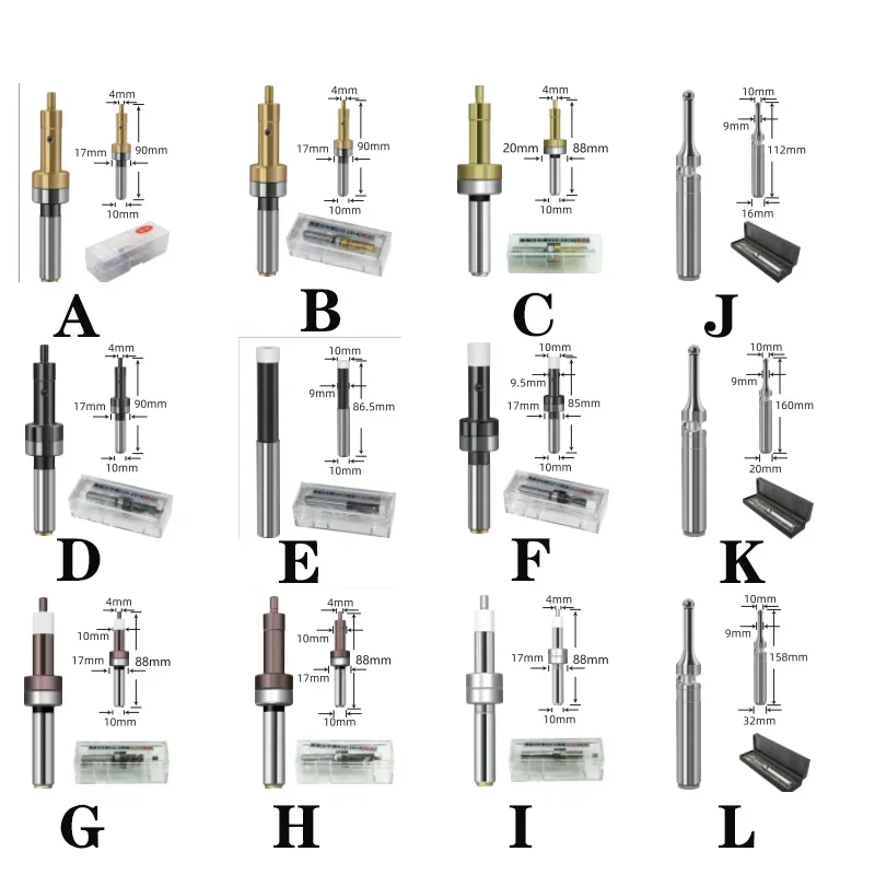 Non Magnetic Center Bar CNC Machining Center Ceramic Spring Precision Edge Finder Photoelectric Ringing Center Bar High-precisio