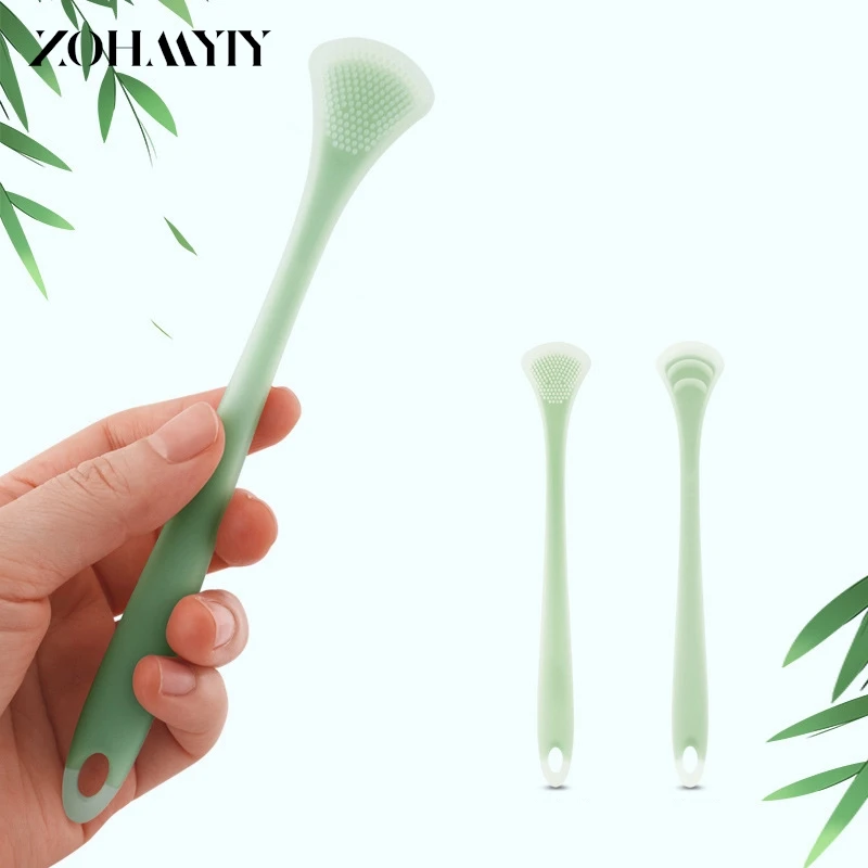 Tongue Scraper Brush Reusable Scraper For The Tongue Washable Tongue Cleaning Tool Fresh Breath Oral Hygiene Care Accessories