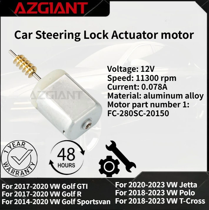 

For 2017-2020 VW Golf GTI/Golf R/Polo 2018-2023/T-Cross AZGIANT Car Steering Lock Actuator motor New high-quality parts OEM