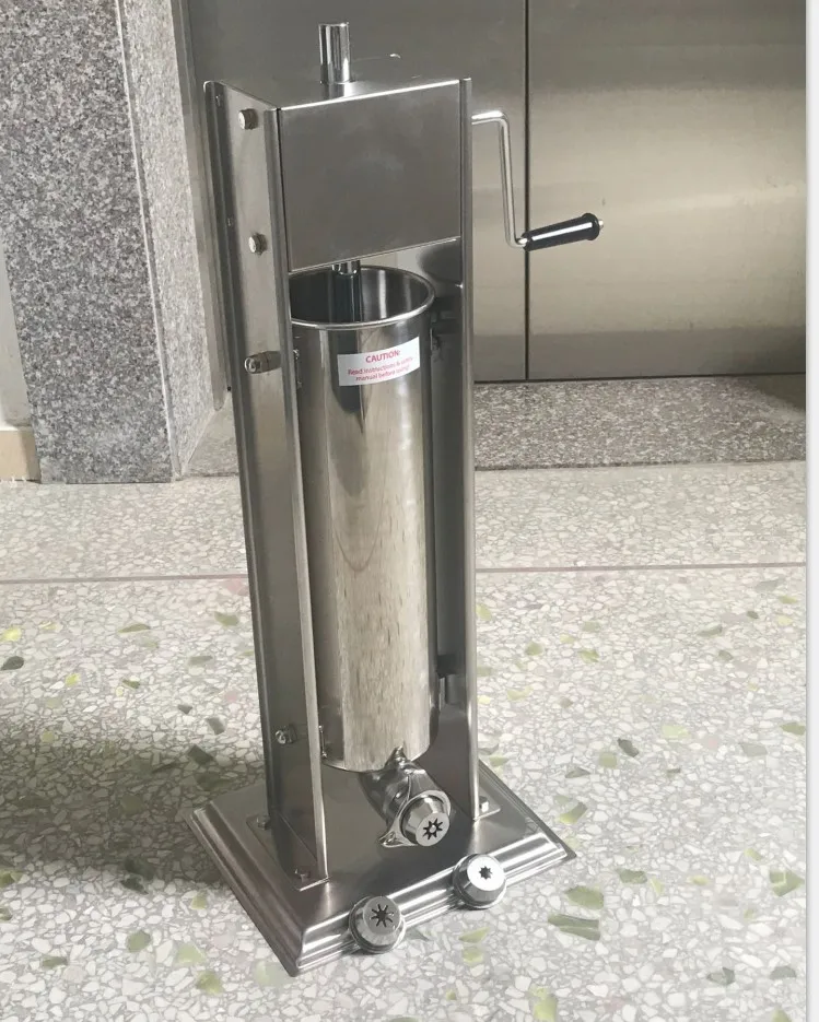 7l vertikale Edelstahl Churros Maschine 2 in 1 Typ vertikale Wurst Stuffer/Füller mit Kunststoff kolben