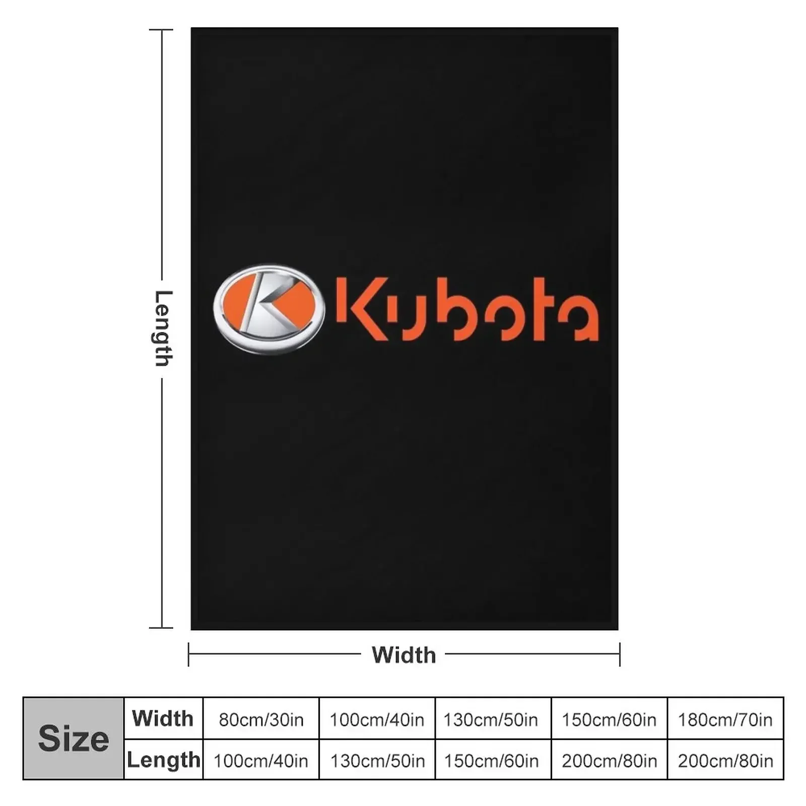 Kubota Logo (Orange Text) Throw Blanket Bed linens decorative Comforter Luxury Brand Blankets