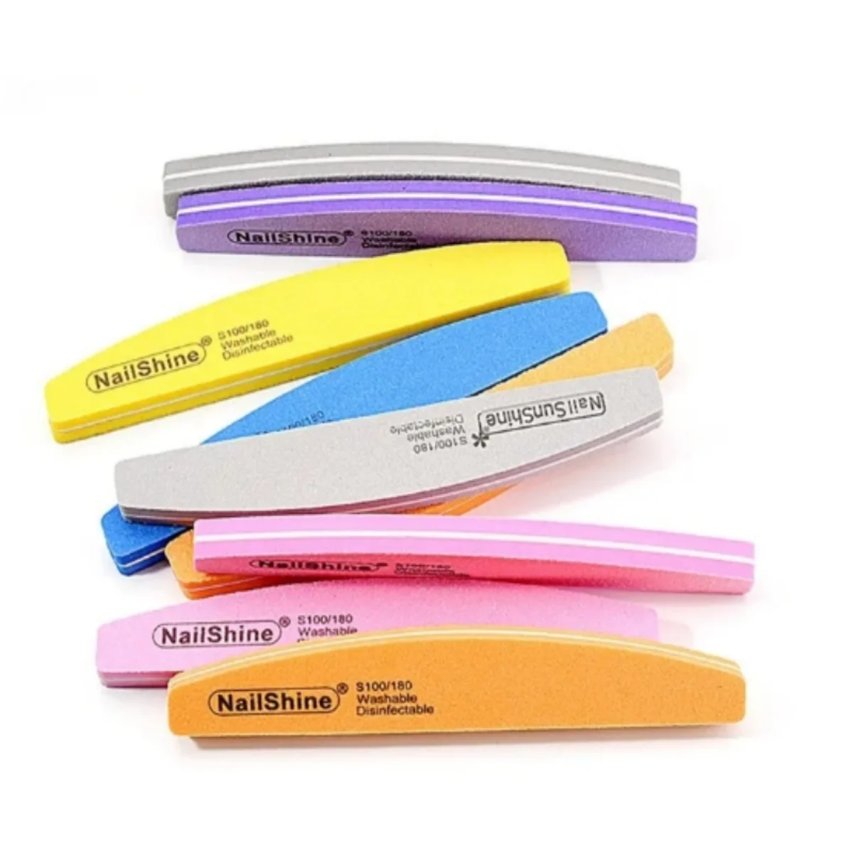 "Double-sided Nail File Blocks Colorful Sponge Nail Polish Buffing Sanding Buffer Strips Polishing Pedicure Manicure Tools"
