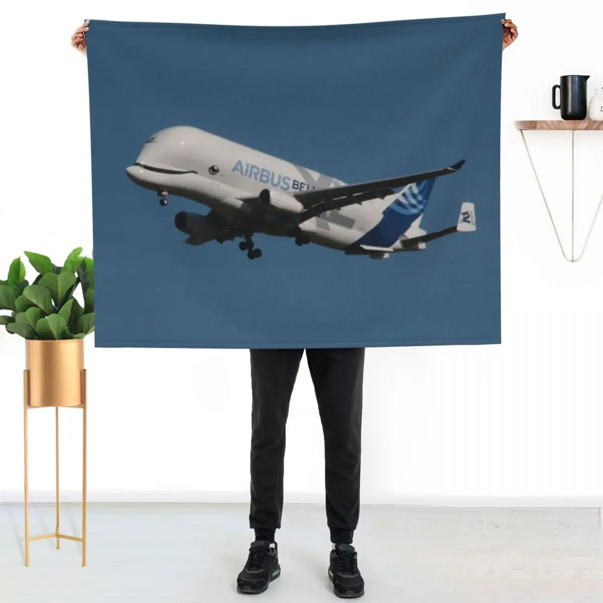 

The Airbus Beluga XL Throw Blanket Flannel Fleece Soft Warm Throw Blanket