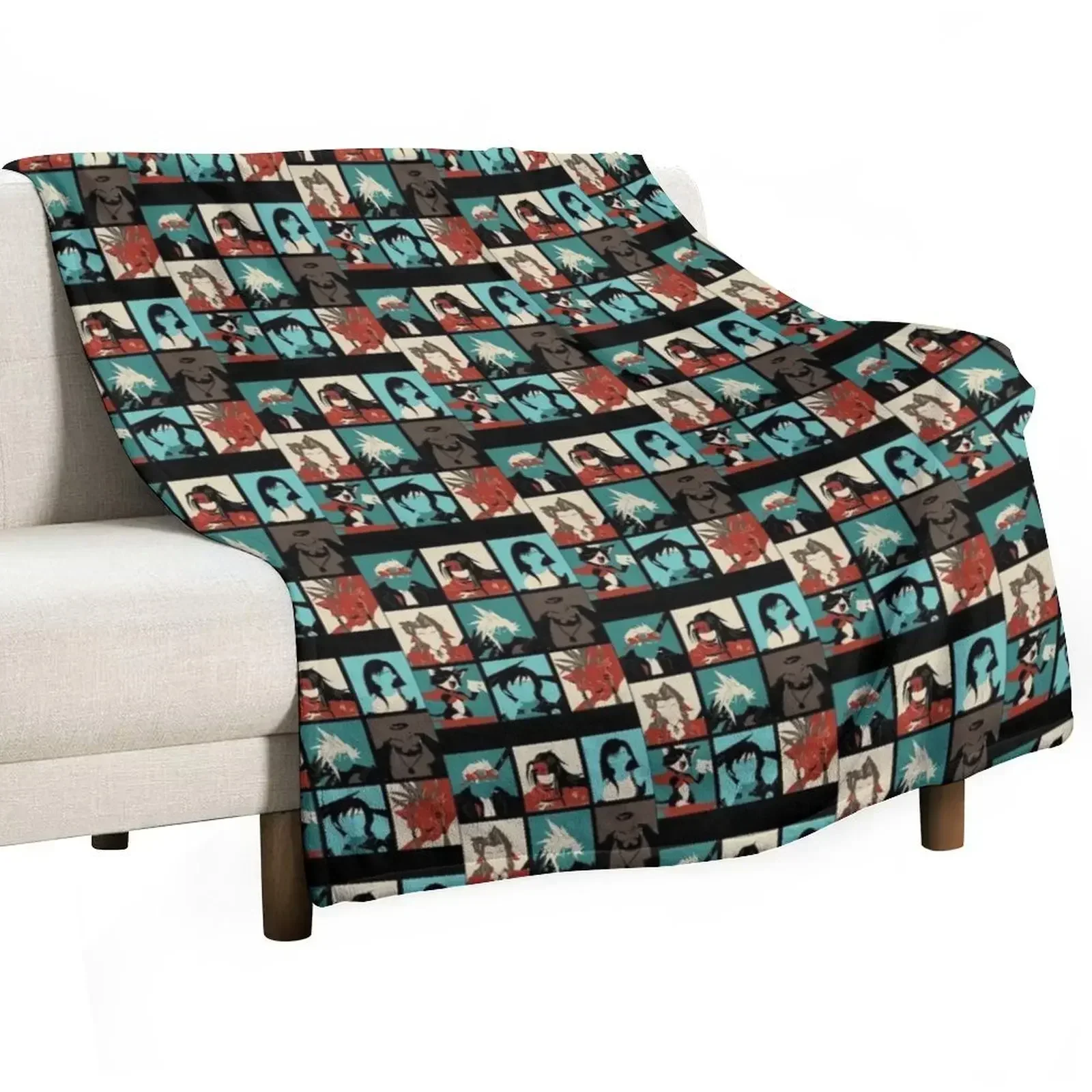Fantasy Final Seven Throw Blanket Decorative Throw wednesday Blankets For Sofas Winter beds Flannels Soft Plaid Blankets