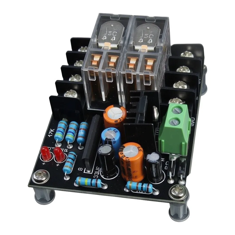 1Pc Dual Switch Speaker Protection Board 300W Power Delay DC Detection LED Status For Audio Circuit Module