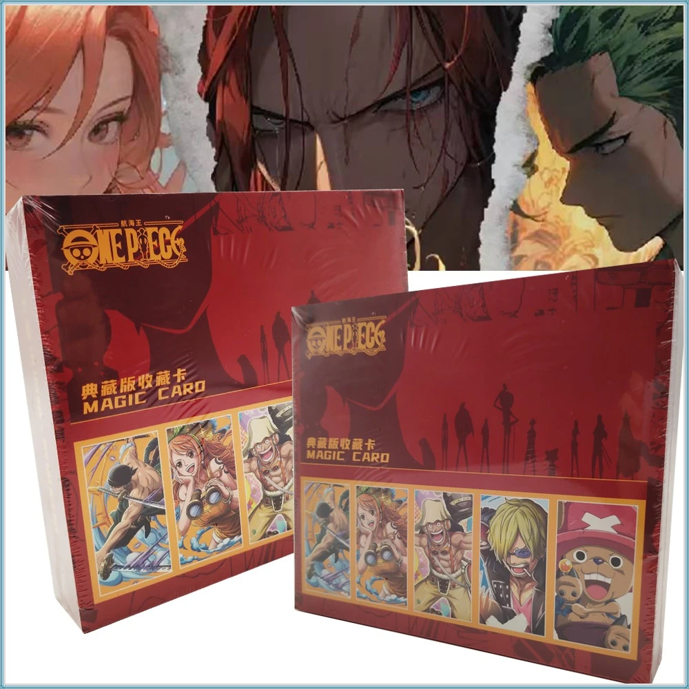 One Piece Collection Cards Anime Character Q-version Cartoon Cute Unique Charm Fun Design Hobby Peripheral Cards Kids Toys Gifts
