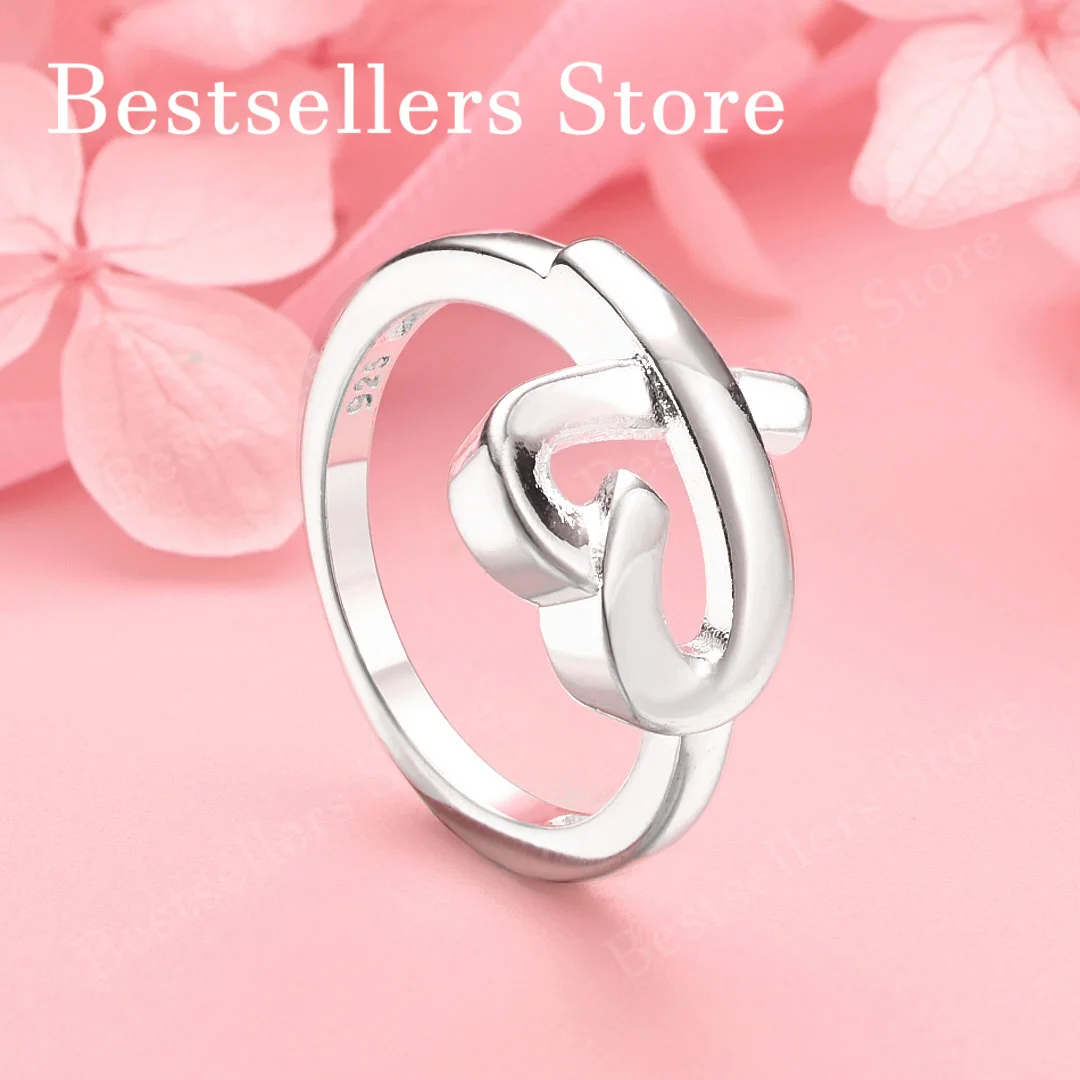 

1 шт., изысканное кольцо в форме сердца из стерлингового серебра 925 пробы 6-10 для женщин, модные свадебные украшения, аксессуары, подарок